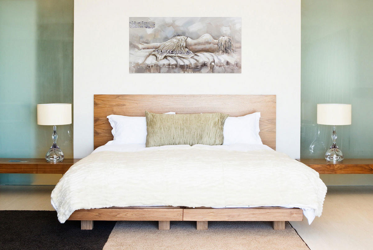 ÖLGEMÄLDE 120/60 cm - Beige, Holz/Textil (1.6/60cm) - KUNSTLOFT