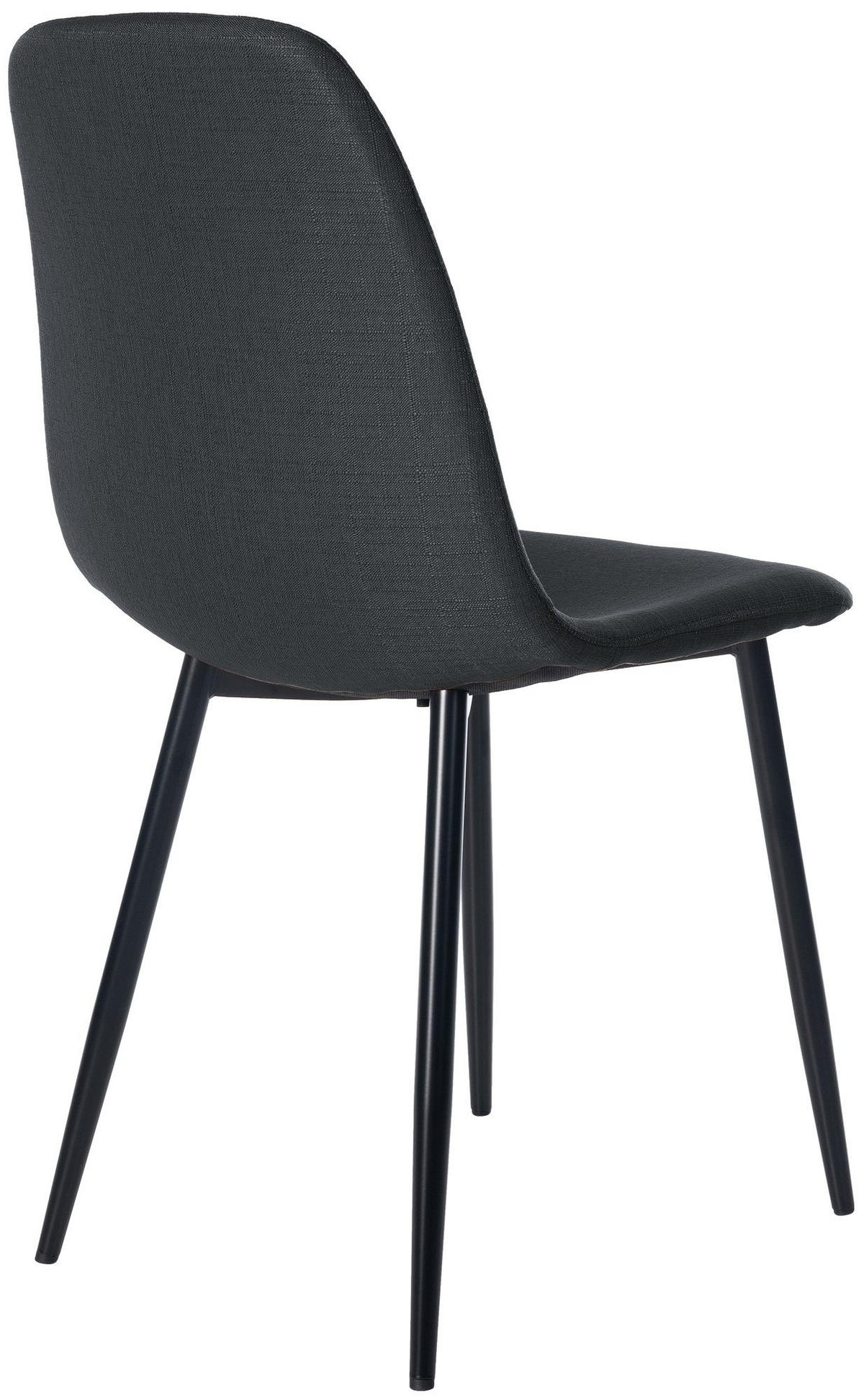 STUHL Stoff Schwarz - Schwarz, Textil/Metall (44/88/51cm) - CLP