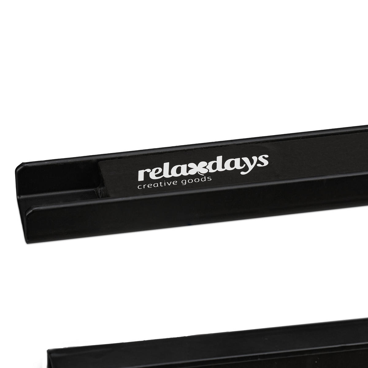 3XMAGNETLEISTE - Schwarz, Metall (30/2.5/1.5cm) - Relaxdays
