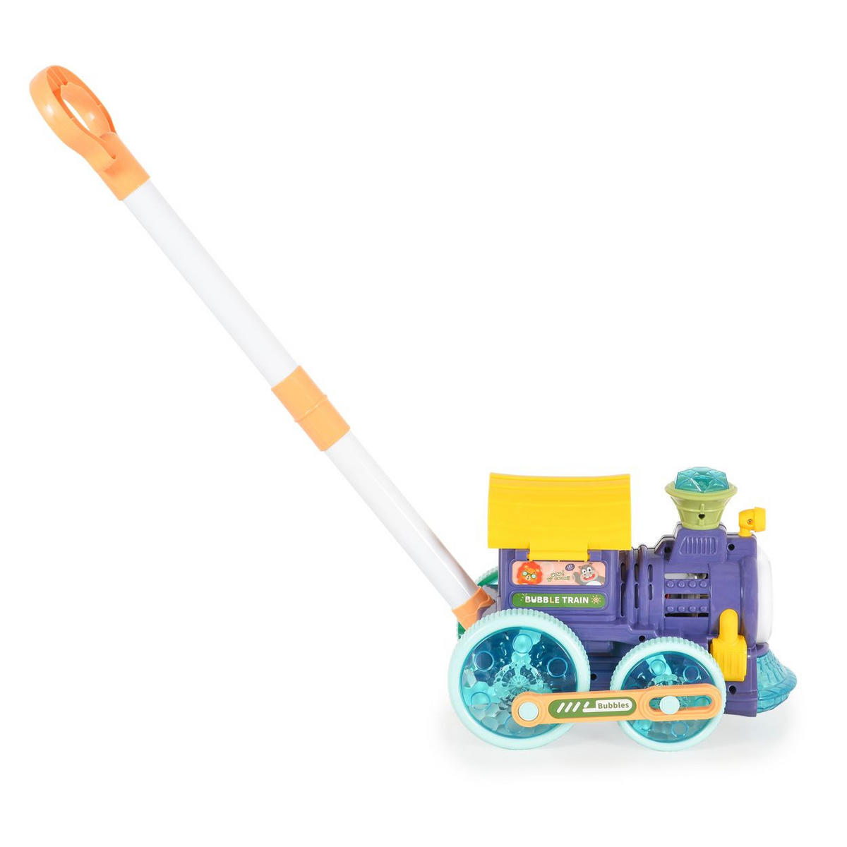 SPIELZEUG Schiebespielzeug Eisenbahn blau Seifenblasen, Musik, Licht, 2 Seifenblasenlösungen, 10 Ringe - Blau, Kunststoff (53/47/19cm) - Moni