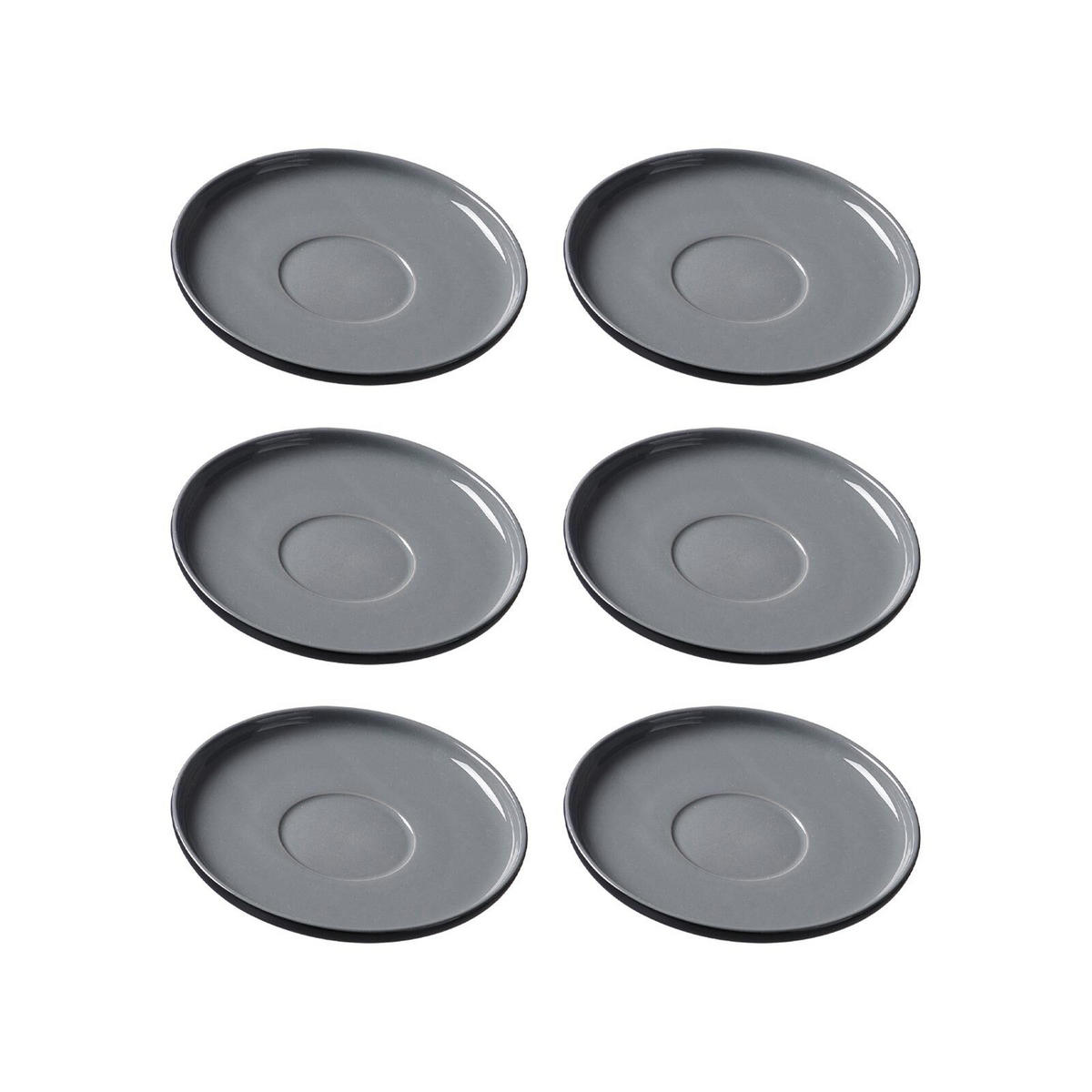 KAFFEEUNTERTASSEN Jasper schwarz ø 15.0 cm 6er Set - Schwarz, Keramik (15cm) - Ritzenhoff Breker