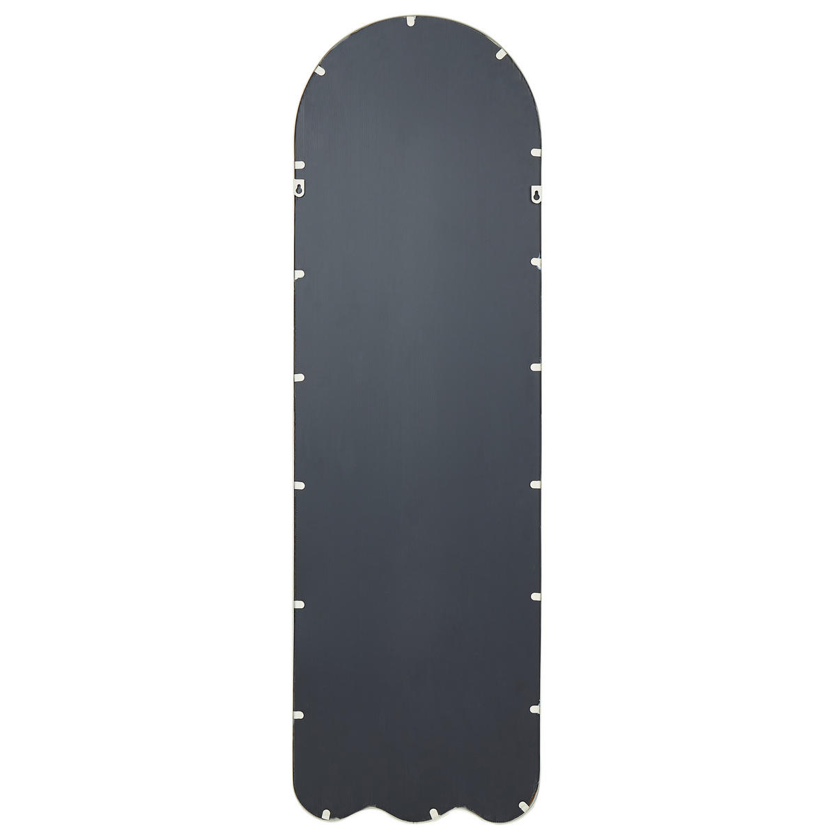 WANDSPIEGEL Metall weiß 45/145 cm Bussy - Weiß, Metall (45/145/3cm) - Beliani