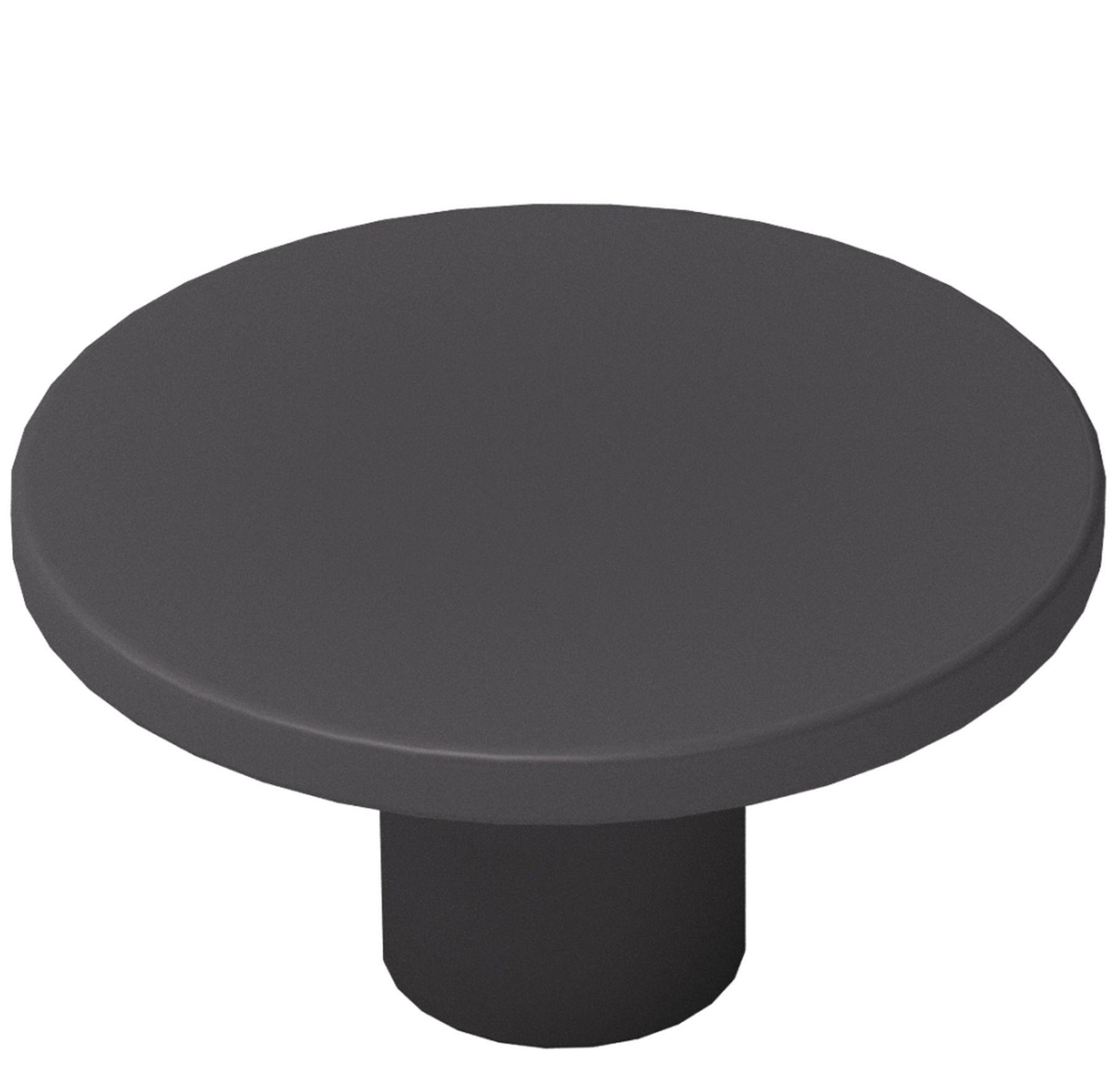 MÖBELKNOPF Schwarz matt, Schrankknopf Astro Ø 36mm, Knopf modern - Schwarz, Metall (3.6/1.9/1.9cm) - Livingpoint24