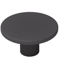 MÖBELKNOPF Schwarz matt, Schrankknopf Astro Ø 36mm, Knopf modern - Schwarz, Metall (3.6/1.9/1.9cm) - Livingpoint24