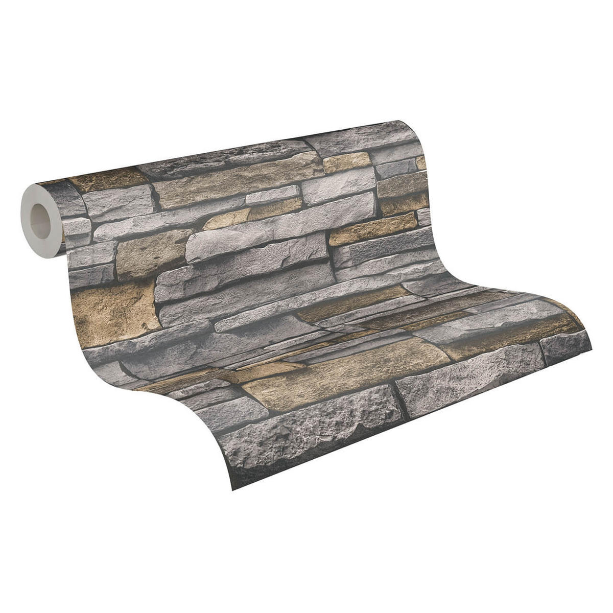 VLIESTAPETE Grau 53/1005 cm - Gelb, Textil (53/1cm) - KUNSTLOFT