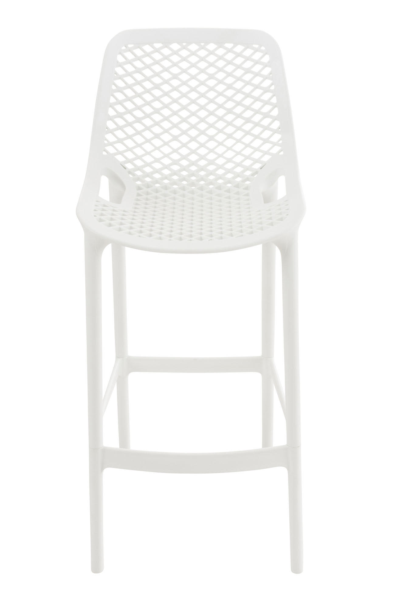 BARHOCKER 2er Set Kunststoff weiß - Weiß, Kunststoff (45/105/53cm) - CLP