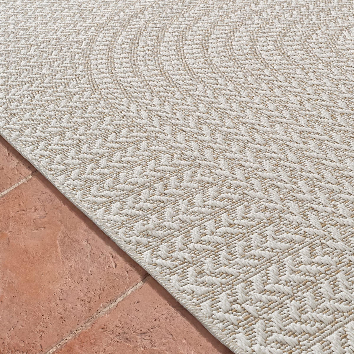 OUTDOORTEPPICH 80/150 cm Waregem 629 - Creme, Kunststoff (80/150cm) - Paco Home