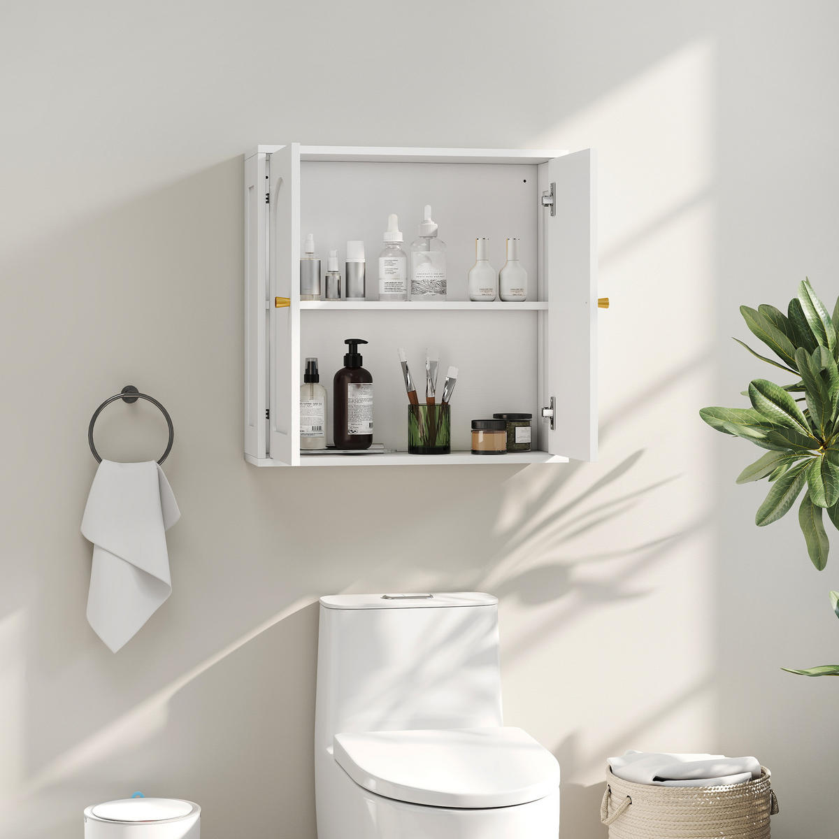 HÄNGESCHRANK Weiß 60/20/60 cm - Weiß, Holzwerkstoff (60/60/20cm) - PANGIVO