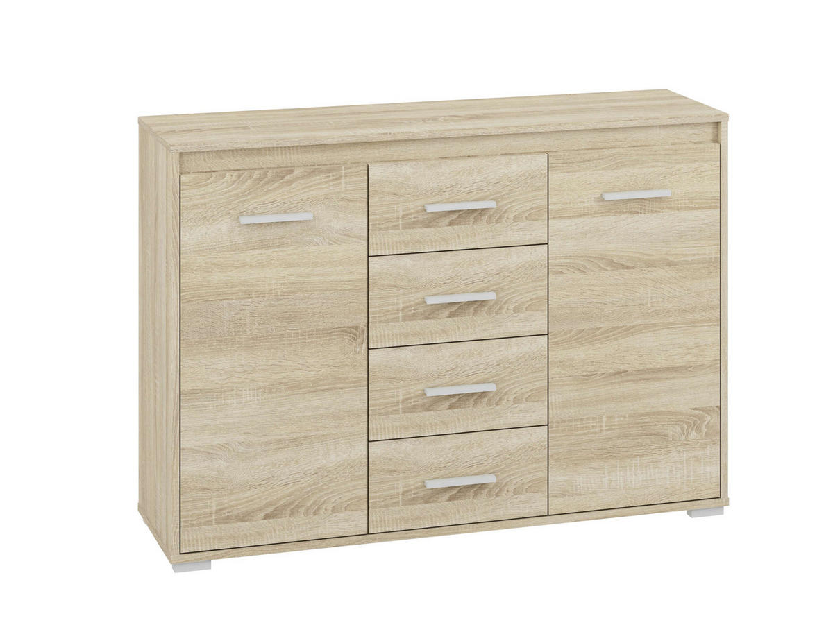 WOHNZIMMER Set 5-tlg. – Avo – Eichefarben - Eichefarben, Holzwerkstoff (48/200/34cm) - hi-markt