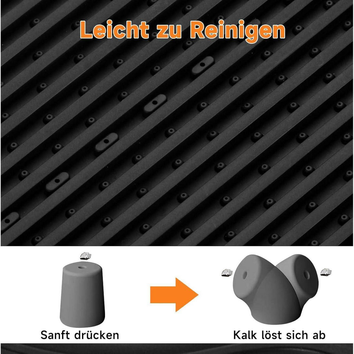 HANDBRAUSE 140 mm mit 3+1 Strahlarten und Wassersparfunktion - Silberfarben, Metall (15/12.7/25cm)