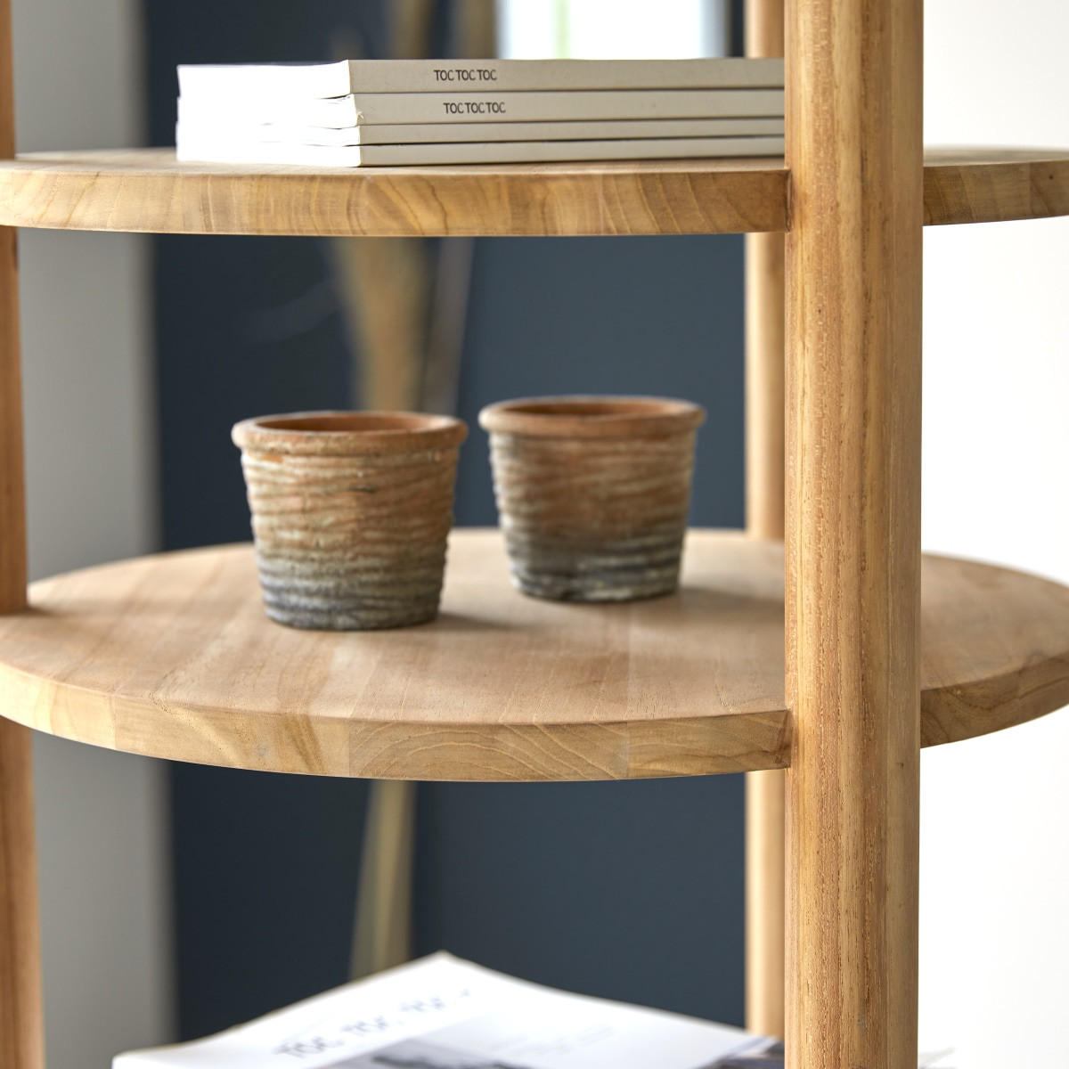 BÜCHERREGAL Poline Natur aus Teak - Naturfarben, Holz (50/170/50cm) - Tikamoon