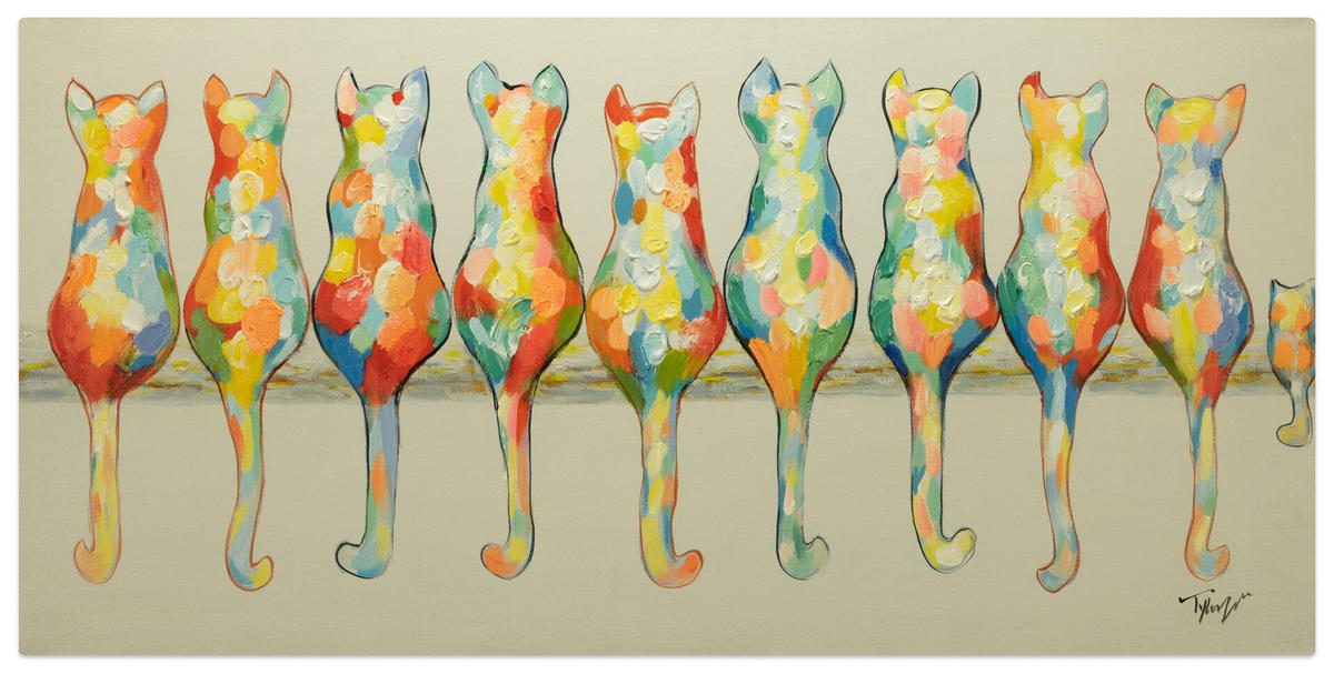 ACRYLBILD HANDGEMALT 120/60 cm - Multicolor, Holz/Textil (120/60cm) - KUNSTLOFT