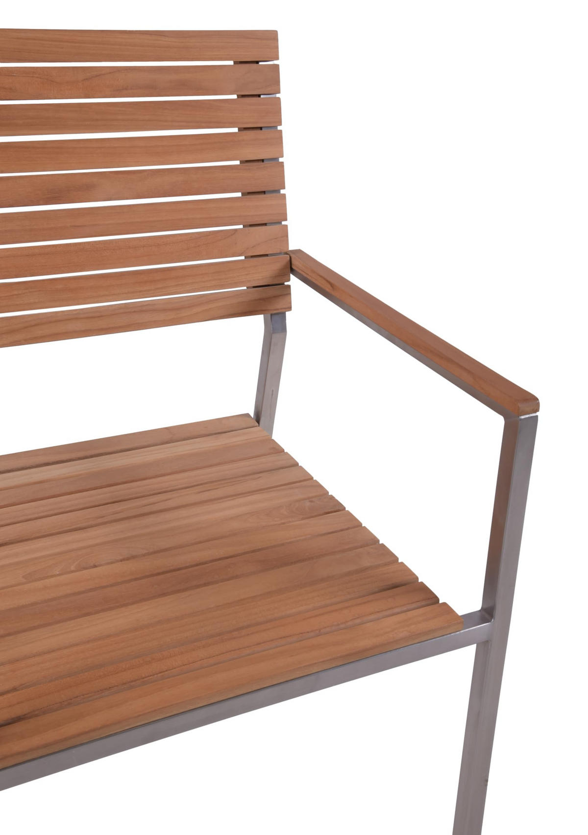 GARTEN-SITZGRUPPE Paul 5-teilig Tisch Hochlehner Braun Gartenmöbel-Set - Silberfarben, Holz - DELUKE