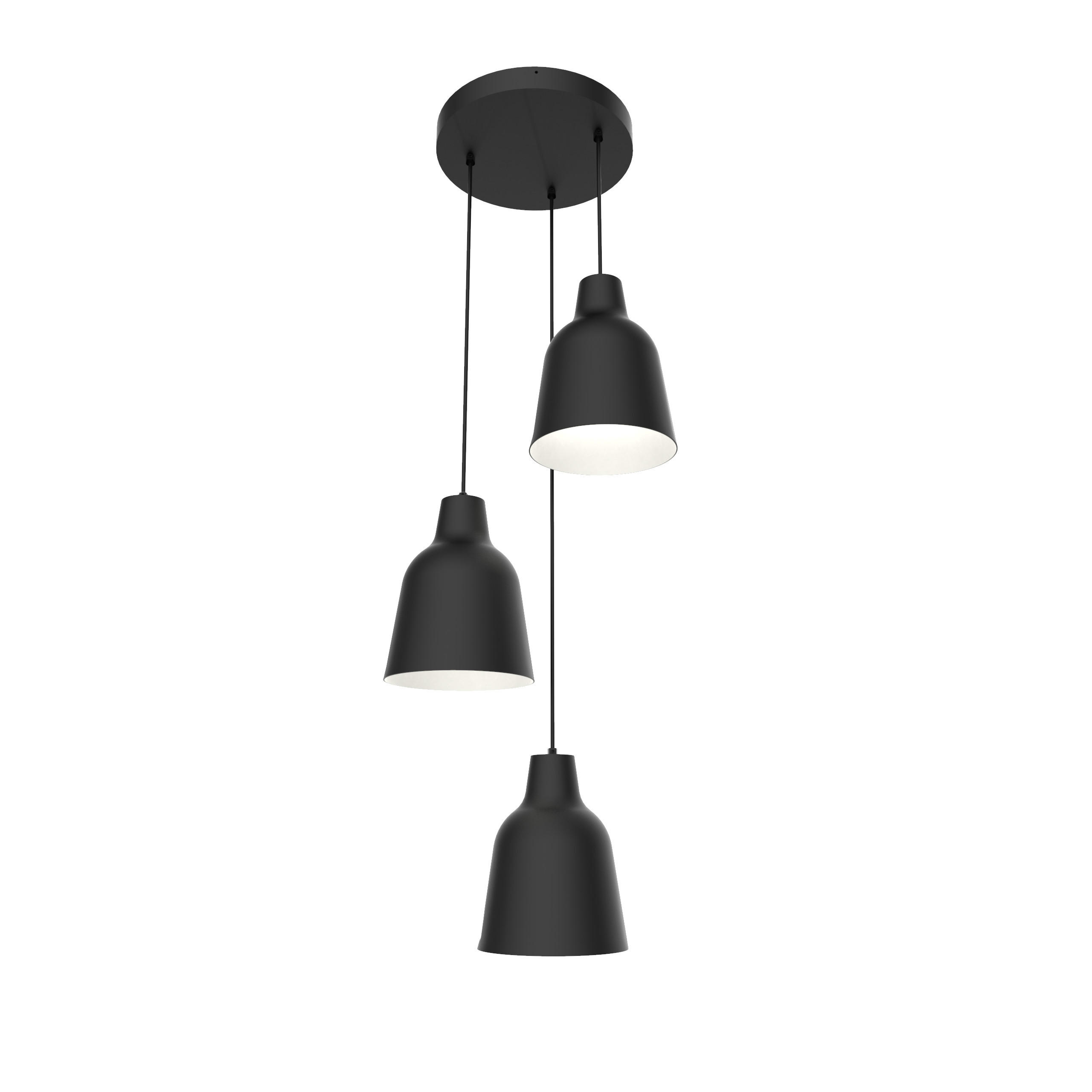 Lumicom Hängeleuchte Schwarz 35x22x35 cm