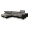 ECKSOFA Caris, Seite: Links - Hellgrau/Schwarz, Holz/Textil (273/203cm) - Sofnet