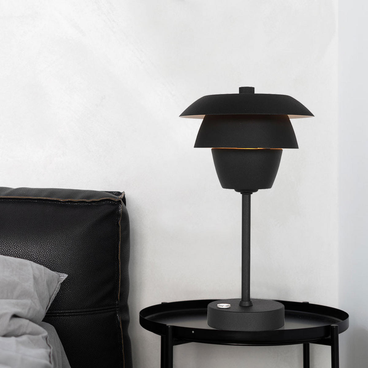 LED TISCHLEUCHTE Bordlampe Schwarz Metall - Schwarz, Metall (18/18/31cm)