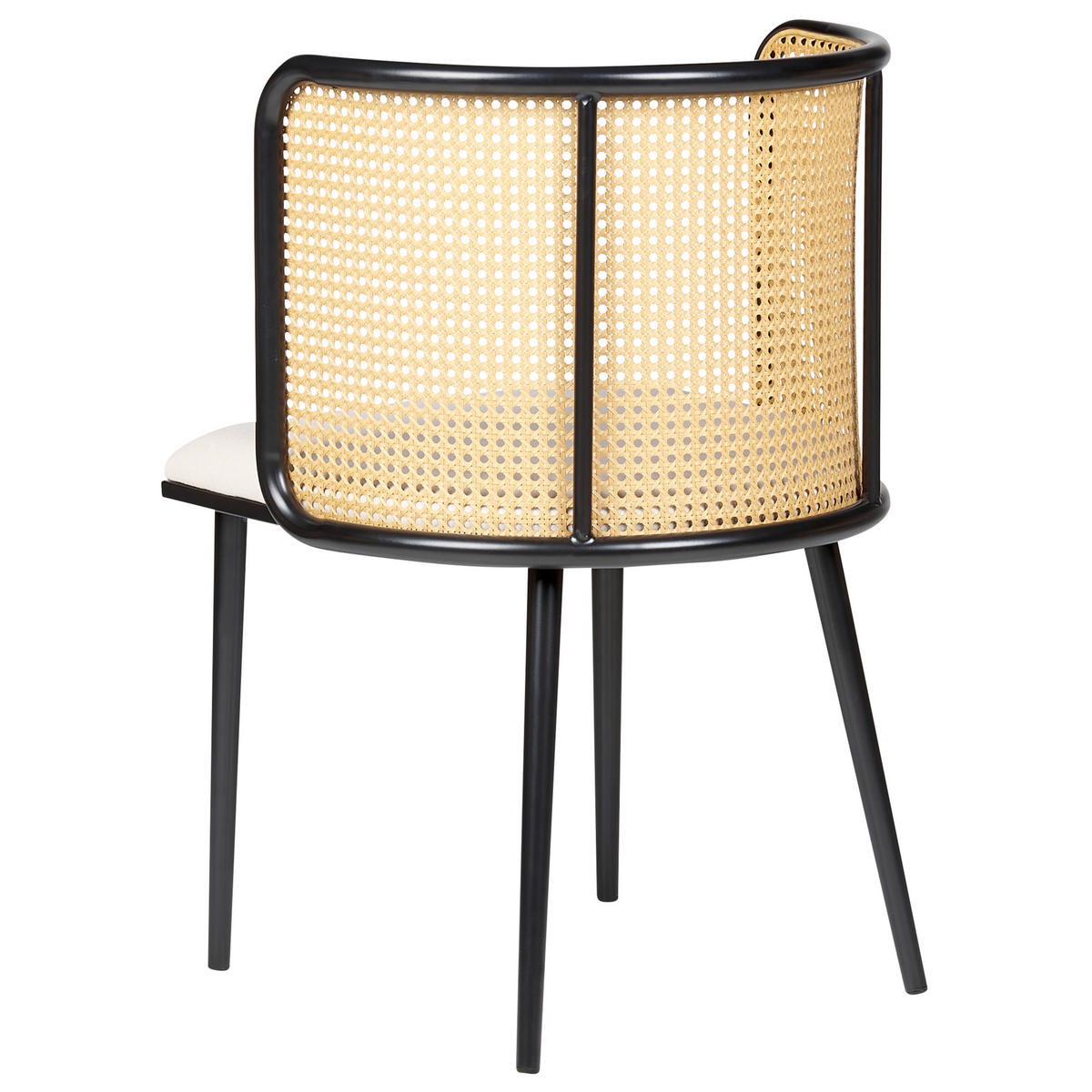JÍDELNÍ ŽIDLE sada 2 ks Kov černá/béžová Kobuk - černá/béžová, kov (52/75/46cm) - Beliani