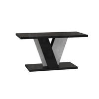 COUCHTISCH 110 cm Schwarz Betonoptik Grau - Schwarz Hochglanz, Holzwerkstoff (70/110/60cm) - Home Collective