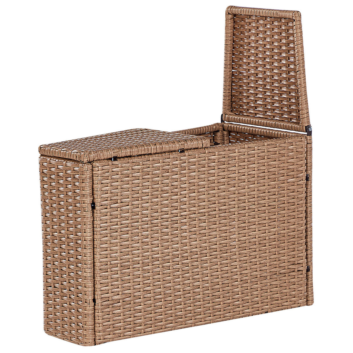 LOUNGE-SET PE Rattan sandbeige Severo - Beige, Kunststoff - Beliani