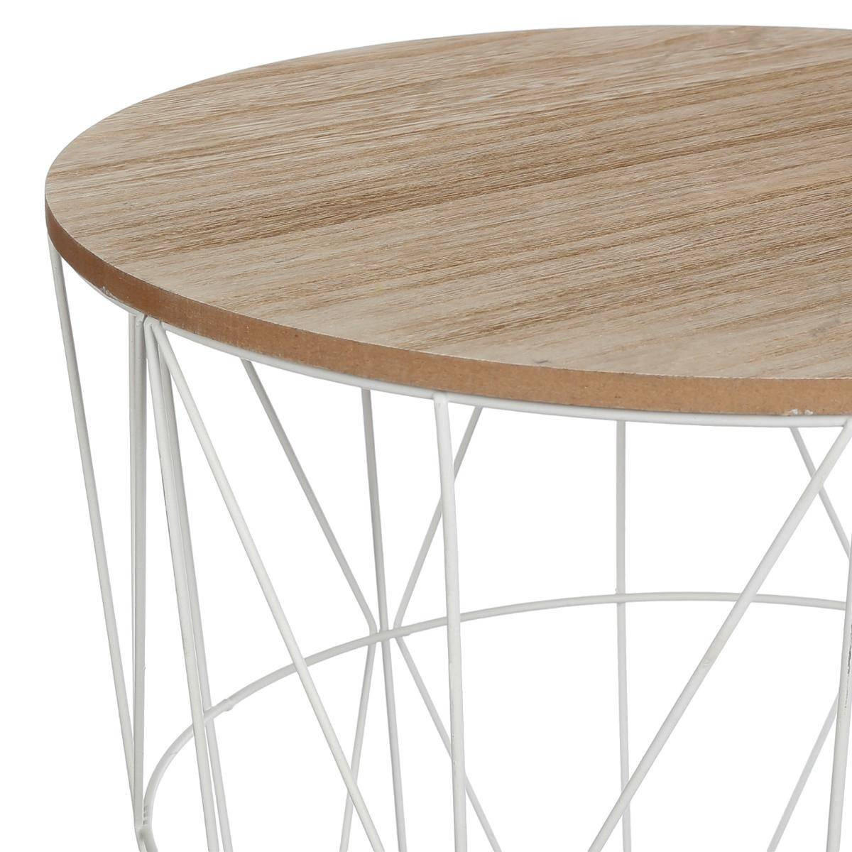 COUCHTISCH Set White Coffee Table Kumi Mm Weiß 39,5/39,5/39,5 cm - Weiß, Metall (39.5/39.5/39.5cm) - Atmosphera Createur d´interieur