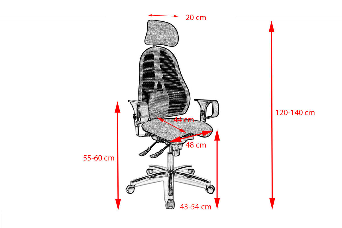 BÜROSTUHL FINO Anthrazit Kunststoff Höhenverstellbar - Anthrazit/Silberfarben, Kunststoff/Metall (64/120/64cm) - KAWOLA