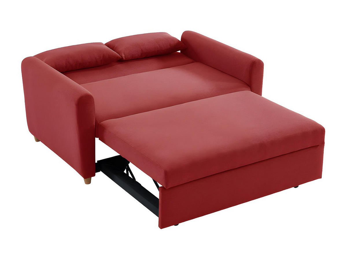 SCHLAFSOFA - 2 Personen - Stoff - Rot - - Rot, Textil (140/86/87cm) - Vente-Unique