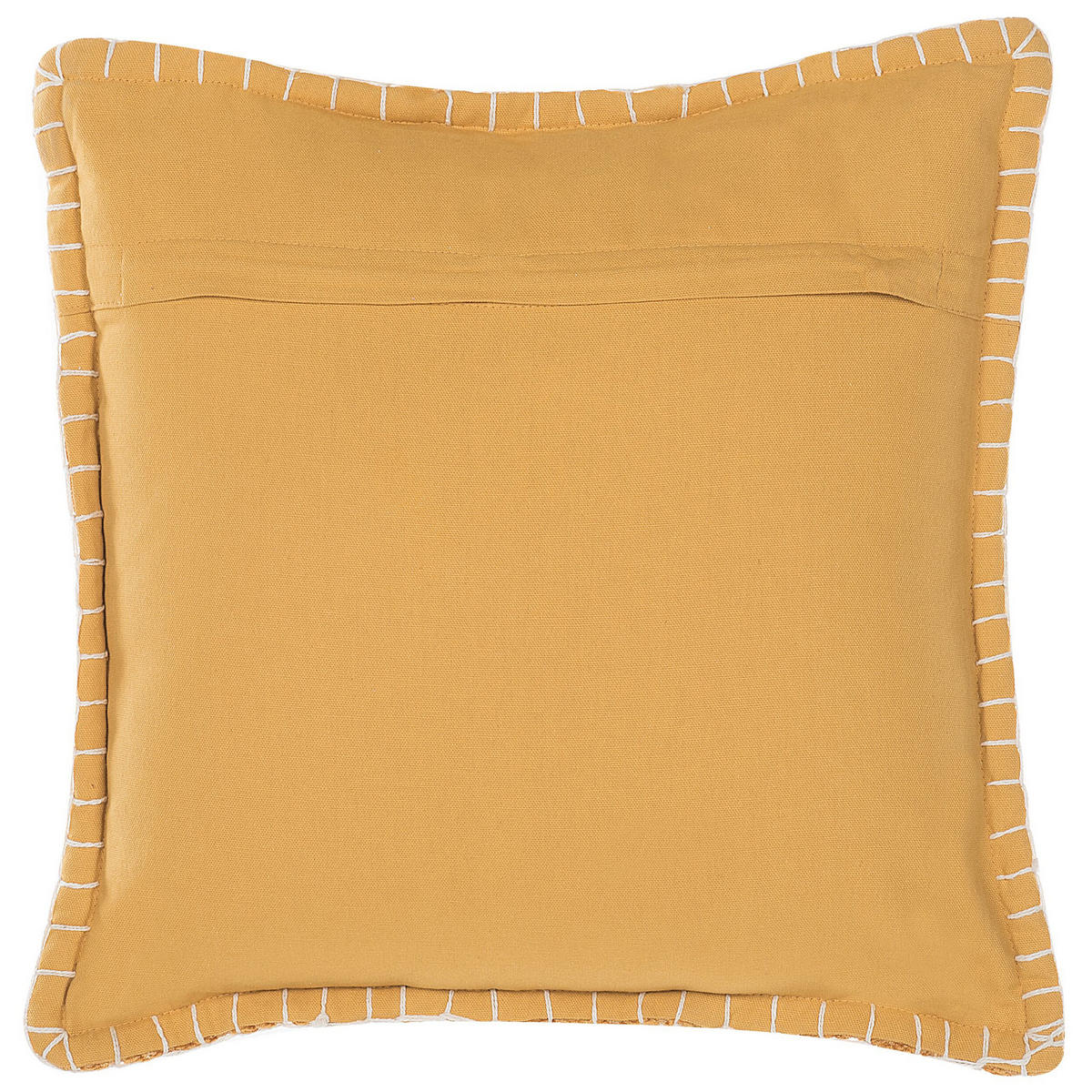DEKOKISSEN Senfgelb 45/45 cm Kavalam - Dunkelgelb, Naturmaterialen/Textil (45/45cm) - Beliani