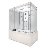 DAMPFDUSCHE Whirlpool K80-WS-EH-A-SC - Weiß, Glas/Kunststoff (100/180/228cm) - AcquaVapore by Sandra Jentho