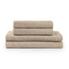 BADETUCH 4-teilig, 2x Badetuch 70/140 + 2x Handtuch 50/100 cm, Taupe - Taupe, Textil (70/140cm) - Blumtal