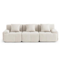 3-SITZER-SOFA Chenille Elfenbeinweiß - Creme, Textil (260/73/95cm) - MILYsofa