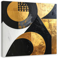 LEINWANDBILD 3D und geometrisch 30x30cm - Goldfarben, Textil (30/30cm) - Feeby