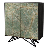HIGHBOARD MOUNTAIN SOUL Akazie 120cm - Multicolor/Schwarz, Holz/Stein (100/120/38cm) - riess-ambiente