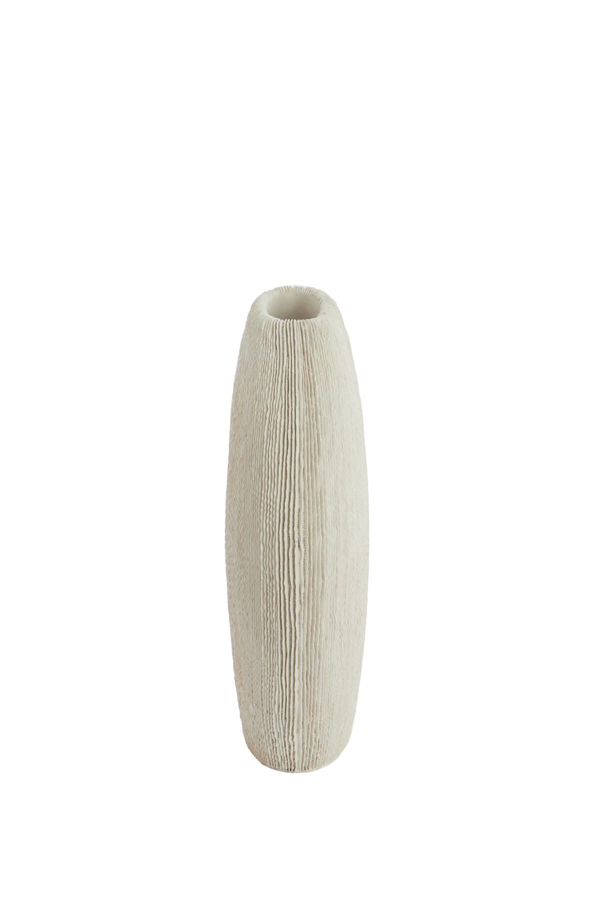VAZE Bubio Weiß 50/15/50 cm - Weiß, Kunststoff (50cm) - Light & Living
