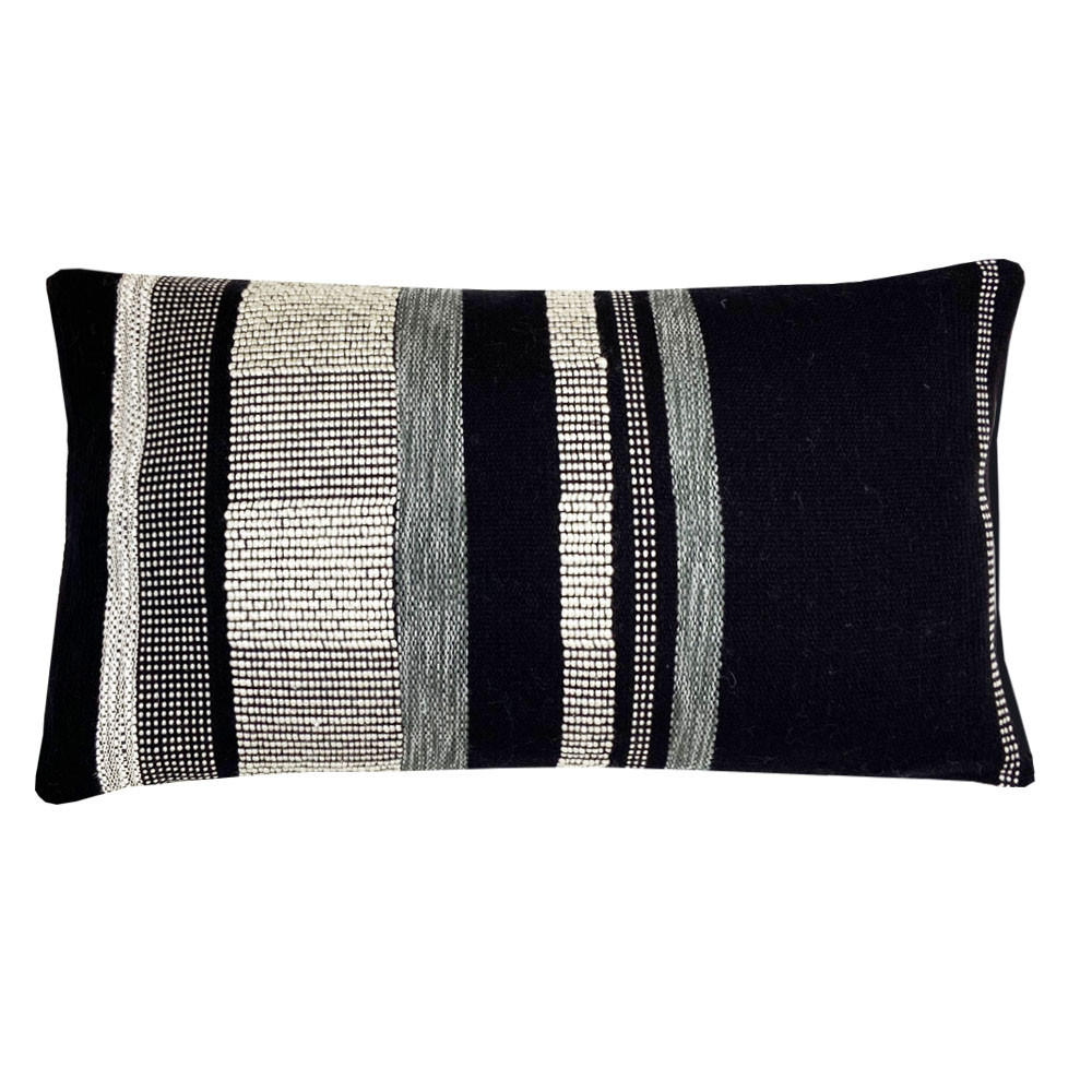 Malagoon Dekokissen Schwarz 35x12x60 cm