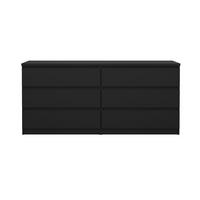 KOMMODE, Naia, Schwarz, Holzwerkstoff, 154 x 50 x 68 cm - Schwarz, Holzwerkstoff (154/68/50cm) - ebuy24