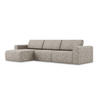 ECKSOFA Links Strukturstoff Stoff Beige - Beige/Gelb, Kunststoff/Textil (167/314cm) - Makamii