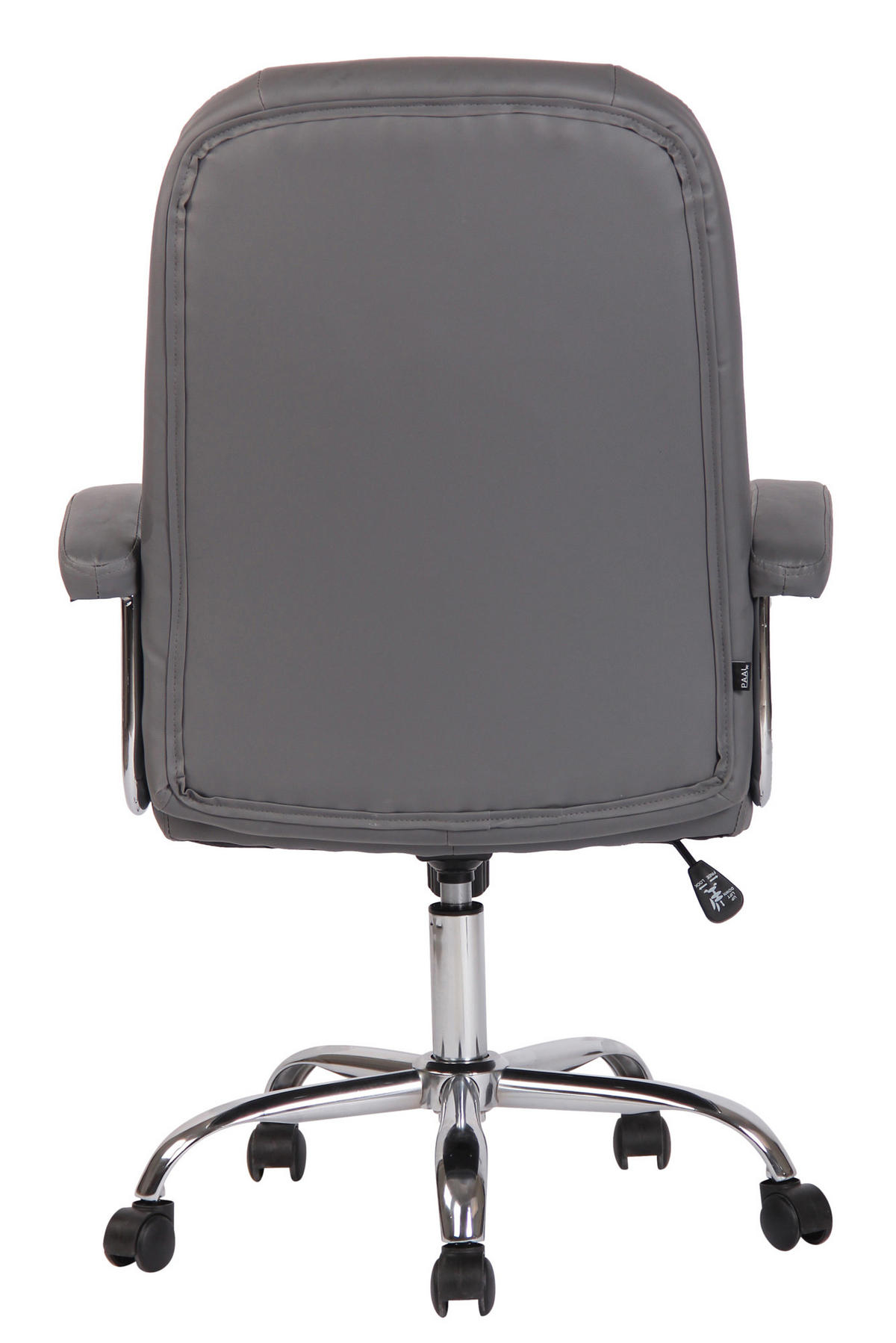 DREHSTUHL Lederlook Grau - Chromfarben/Grau, Textil/Metall (66/106/70cm) - CLP