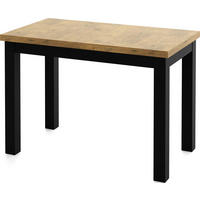 ESSTISCH Arden rechteckig, Eiche Hell Braun 100/60/73 cm - Eichefarben/Schwarz, Holz/Holzwerkstoff (100/60/73cm) - WFL GROUP