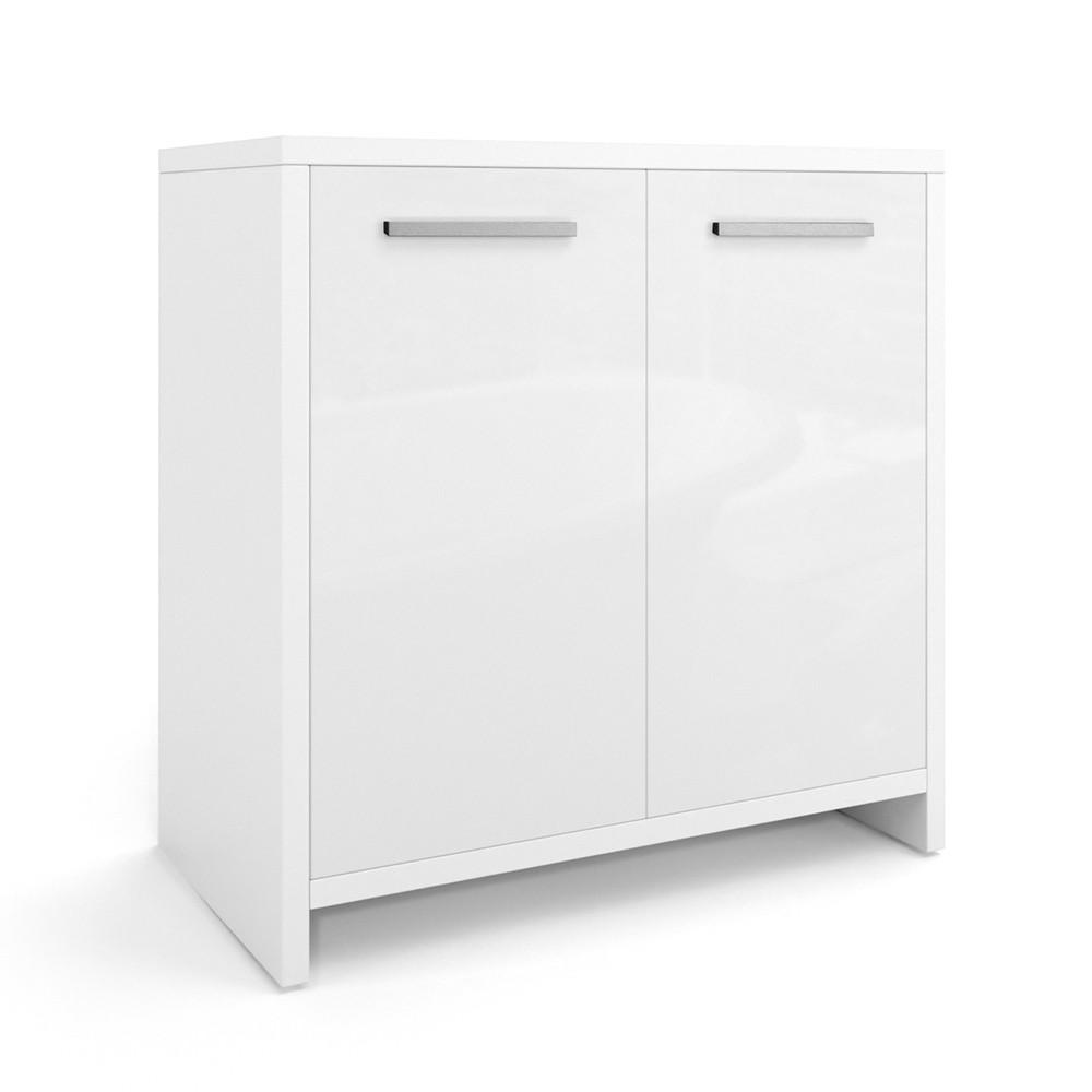 WASCHBECKENUNTERSCHRANK Kiko Weiß Hochglanz 58 x 60 cm - Weiß Hochglanz, Holzwerkstoff (58/60/33cm) - Vicco