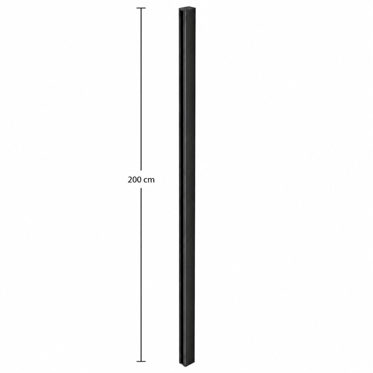 WALK-IN-DUSCHWAND 160 × 200 cm – Satiniertes ESG-Sicherheitsglas – Schwarz - Schwarz, Glas (10/160/200cm) -  Glaswerk Westfalen