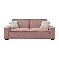 SCHLAFSOFA - 3 Personen - Stoff, Samt - Rosa - - Pink, Textil (230/87/94cm) - Vente-Unique