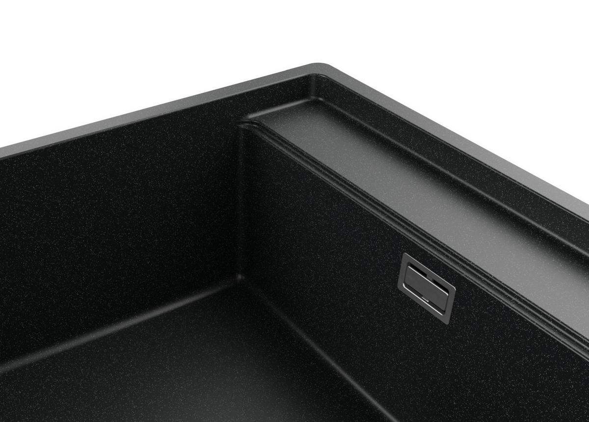 UNTERBAUSPÜLE GRANIT Bergen, 2-er set Anthrazit 56/53 cm 1 Becken + Ablauf-Set + Schneidebrett ab 60er Unterschrank - Chromfarben/Anthrazit, Kunststoff (56/20/53cm) - Primagran