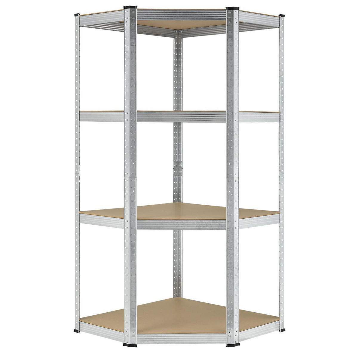 REGALSYSTEM Easy silber insgesamt 12 Böden (3er-Set) - Silberfarben, Metall (155/160/155cm) - Juskys