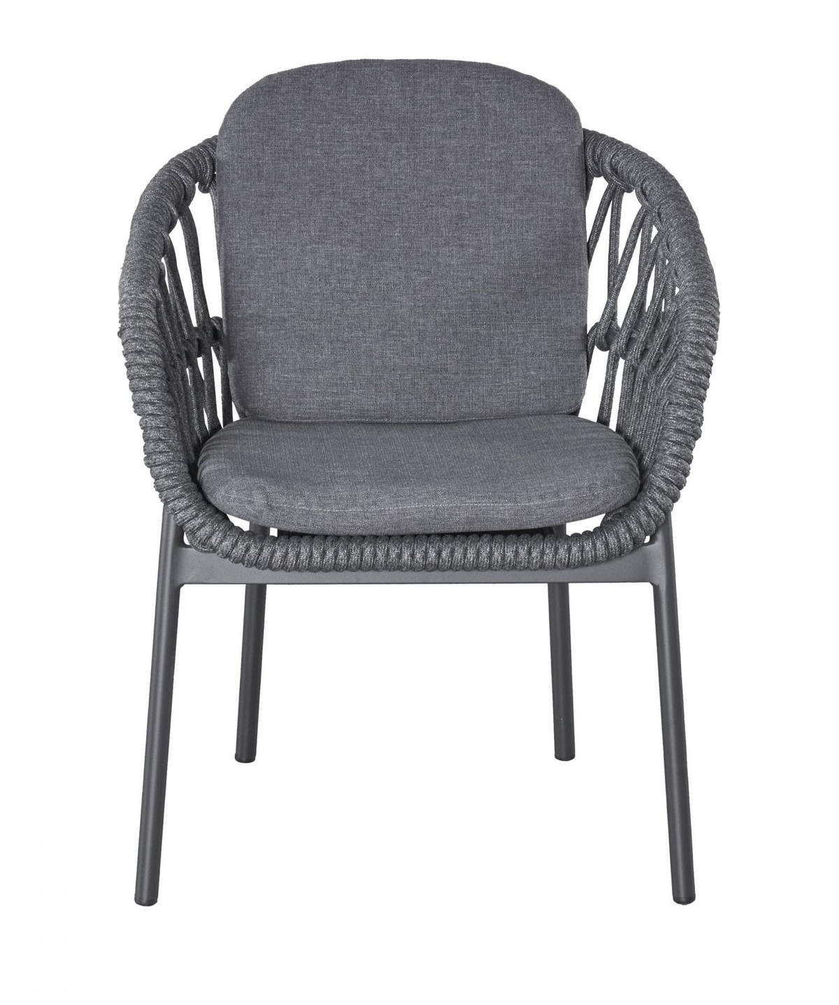 GARTENSTUHL Balu, Rope-Metall, Anthrazit - Anthrazit, Metall (62/79/63cm) - dasmöbelwerk