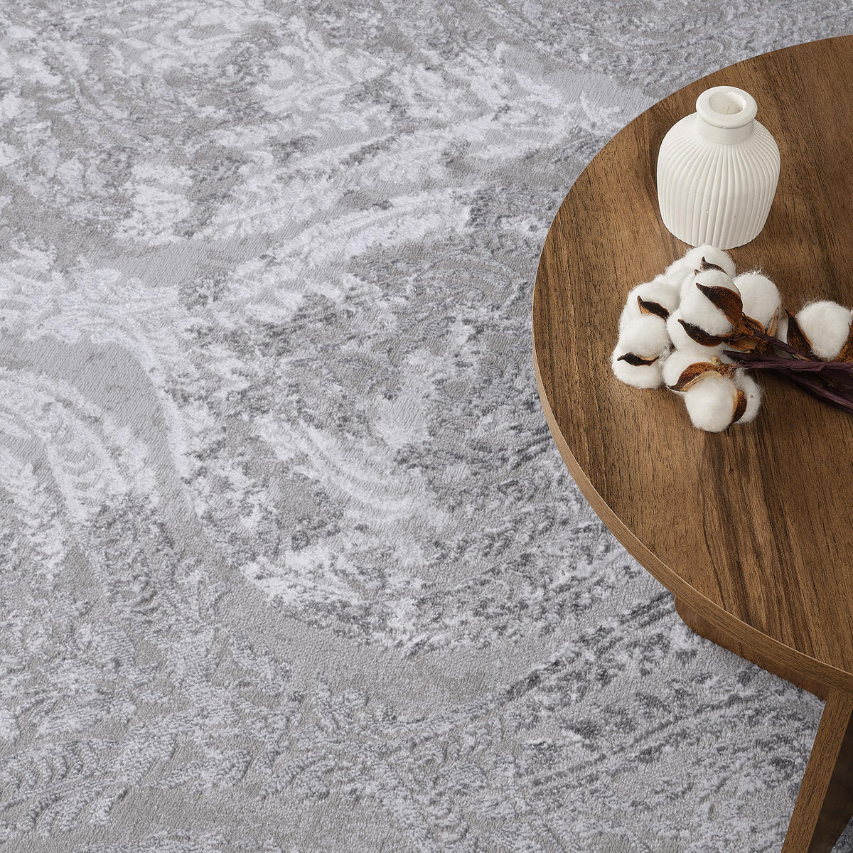 VINTAGE-TEPPICH 120x170 cm Weiß - Beige, Naturmaterialien/Textil (120/170cm) - LIVABLISS