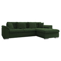 ECKSOFA Diana Cord, Seite: Rechts - Dunkelgrün, Holz/Textil (280/160cm) - MIRJAN24