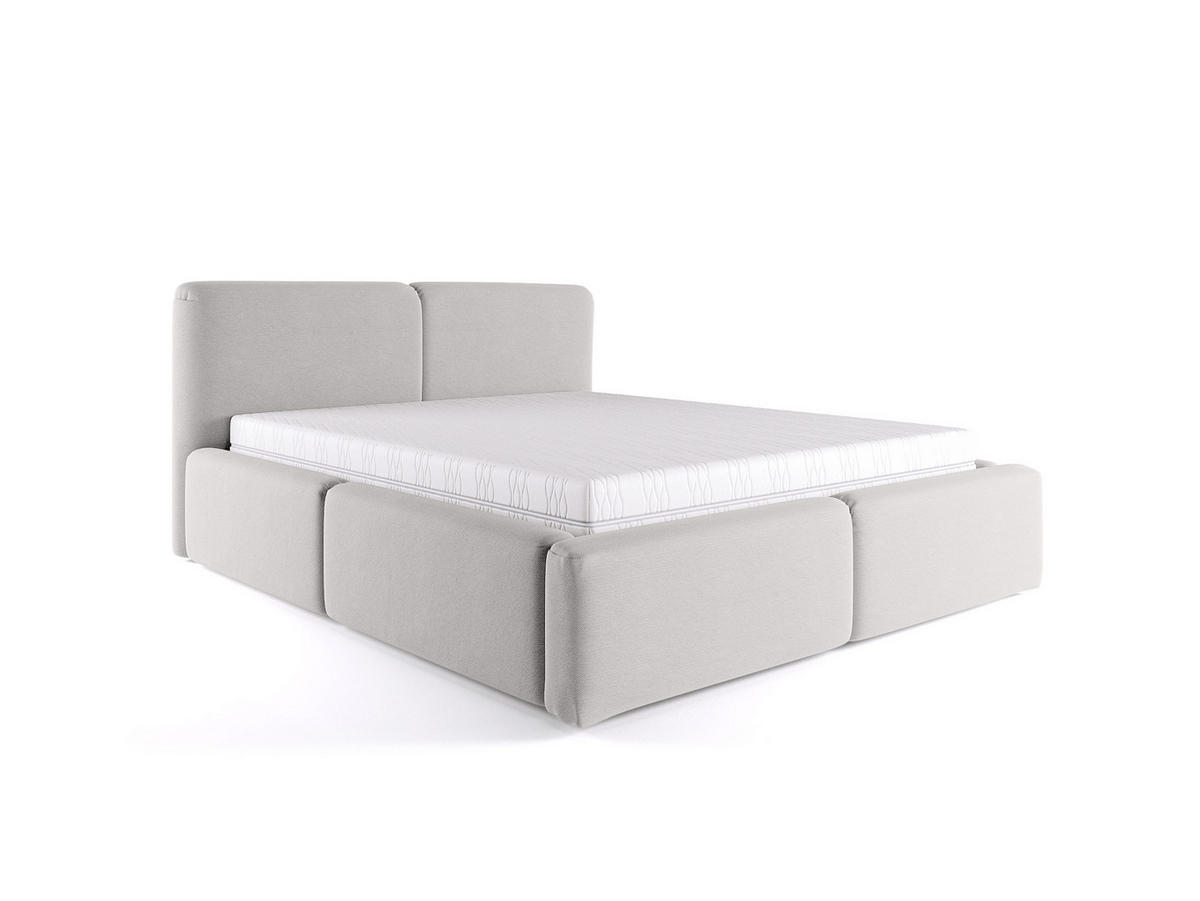 POLSTERBETT Rosmus Bettkasten 140x200 grau - Grau, Holz/Textil (140/200cm) - Fedve