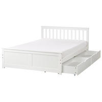 BETT mit Schubladen 140x200 cm Weiß Olendon - Weiß, Holz (140/200cm) - Beliani