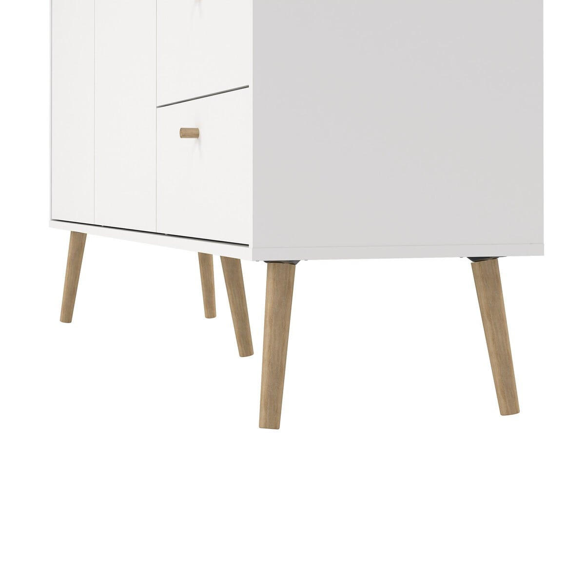 SIDEBOARD, Bodo, Weiß, Holzwerkstoff, 148 x 40 x 82 cm - Weiß, Holzwerkstoff (39.1/81.7/147.2cm) - Calicosy