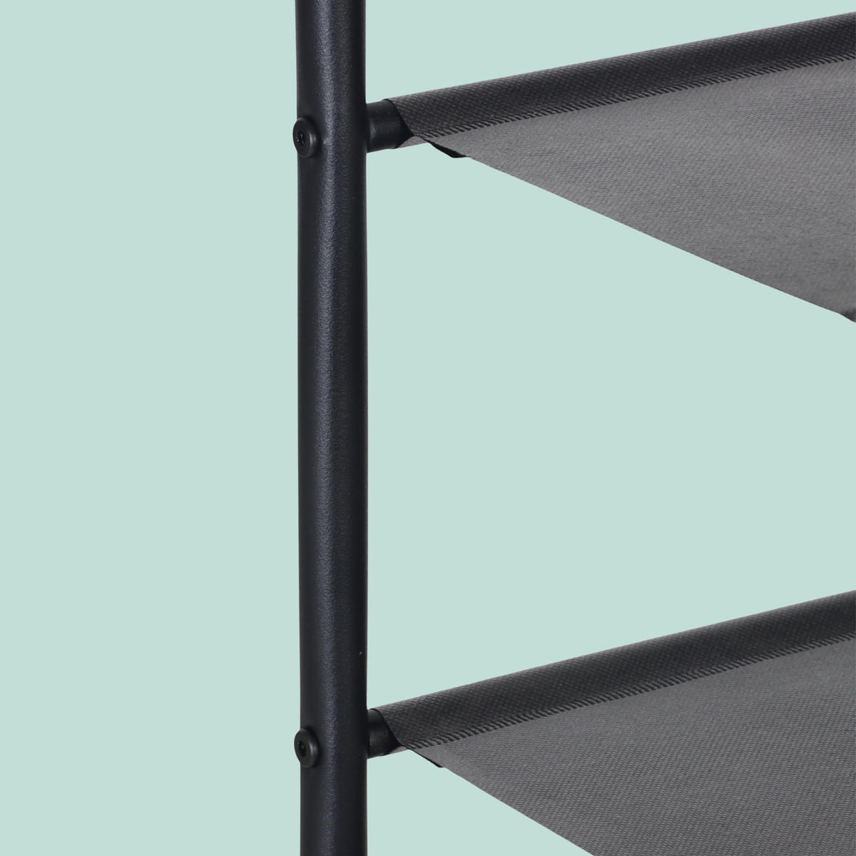 SCHUHREGAL - Schwarz, Holzwerkstoff/Textil (75/75/30cm) - Relaxdays